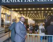 Security Guard standing outside Manhattan Center during a performance