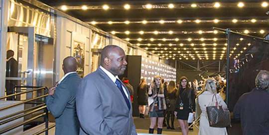 Security Guard standing outside Manhattan Center during a performance