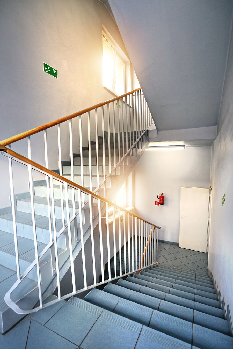 fire-safety-large Emergency Staircase, part of a Fire Safety Plan for buildings